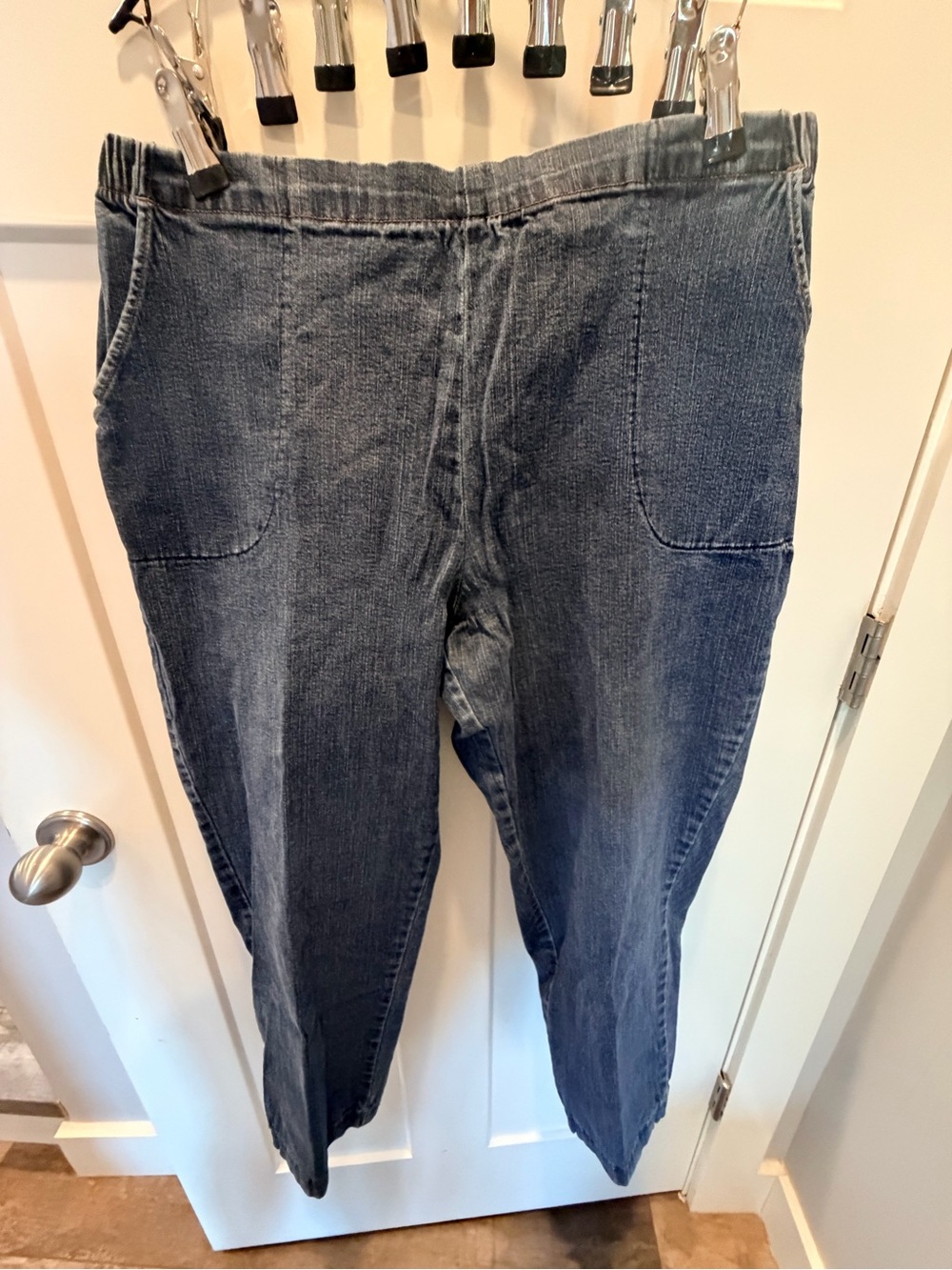 Croft & Barrow Petite Stretch Pull On Jeans Womens 16P Short Blue Denim